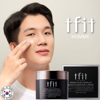 Tfit Homme Amino Acid Complex Black Essential Cream 50ml ครีมบำรุงผิวหน้าสำหรับผู้ชายจากเกาหลี