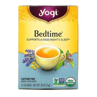 Docmee l ชานอนหลับ Yogi Tea, Bedtime, Caffeine Free ชาโยคี สำหรับดื่มก่อนนอน ปราศจากคาแฟอีน