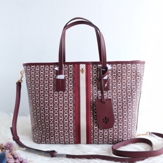 พร้อมส่ง @7,790 #pbag  Tory burch gemini link canvas small tote ขนาด 12.5" (L) x 9.5" (H) x 4" (W)