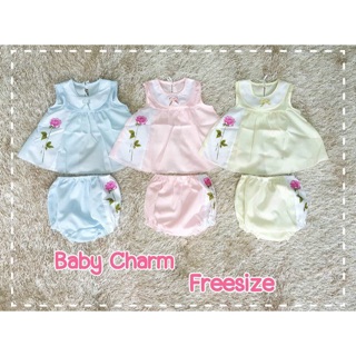 ชุดกระโปรงผ้าป่าน Baby Charm เซ็ท 3 ชุด