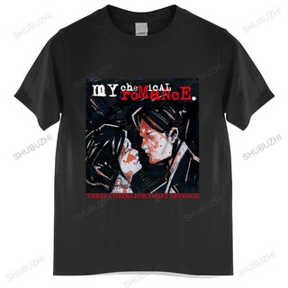 [COD]เสื้อยืด ผ้าฝ้าย พิมพ์ลาย My Chemical Romance Three Cheers For Sweet Revenge สีดํา สําหรับผู้ชายS-5XL