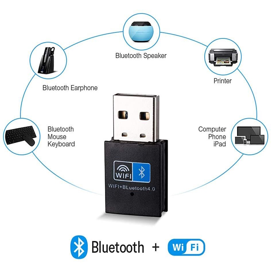 WiFi Bluetooth Dongle, Wireless USB Network Adapter for Desktop/Laptop/pc, Compatible with Windows 7/8/8.1/10/XP/Vista g #6