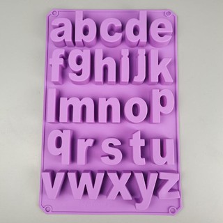 พิมพ์ซิลิโคน ตัวอักษรตัวพิมพ์เล็กตัว , Lower Case Letters Alphabet Silicone Mold อย่างดี จึงสามารถสัมผัสกับอาหารได้