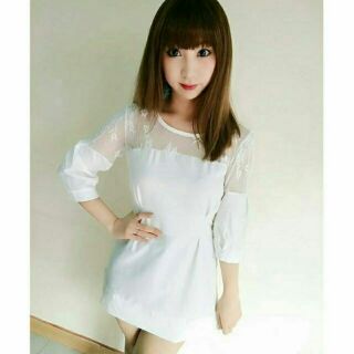 มินิเดรส มาใหม่สีขาวพร้อมส่ง ส่งฟรีคะ