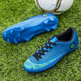 FG soccer shoes รองเท้าฟุตบอลเล็บยาวยอดนิยมสําหรับผู้ชายและผู้หญิงรองเท้าฟุตบอลเด็ก  Size: 36-47