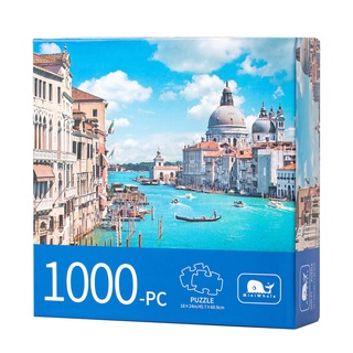 จิ๊กซอว์ 1000 ชิ้น Jigsaw Puzzle หนาพิเศษ MiniWhale new high-quality landscape city oil painting ภาพวาดสีน้ำมัน ของเล่น