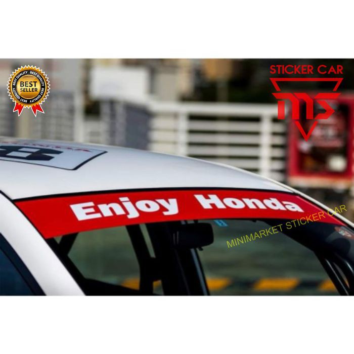 สติ๊กเกอร์รถยนต์ HONDA PLES BLOCK กระจก