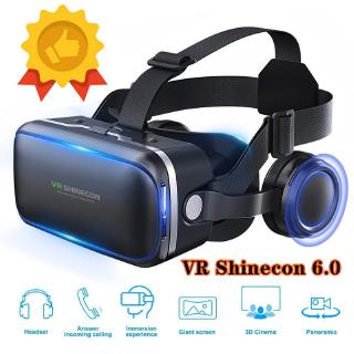 Vritual Reality VR Shinecon 6.0 Bluetooth Headset VR Glasses Helmet 3D Box For 4.5-6.0 Smartphones