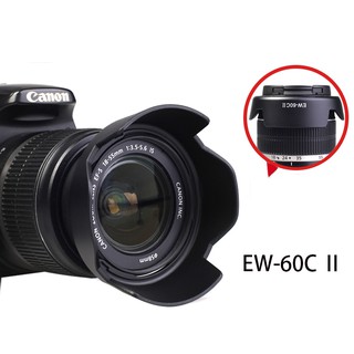 Bizoe EW-60C เลนส์ฮู้ดกล้อง Canon 18-55 มม. II 1300d1500d SLR 450D 500D 550D 600D 650d 58 มม.