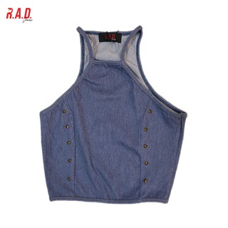 R.A.D.Jeans เสื้อครอป แขนเว้า แต่งหมุด