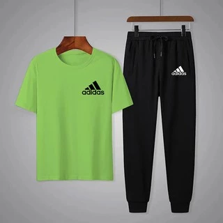** BK303+KU303**ชุดเซ็ตเสื้อยืดแขนสั้นสกรีนลาย+กางเกงขาจั๊มทรงออกกำลังกาย ชุดปลายเวท ใส่ได้ทั้งหญิงและชาย*ปลีก-ส่ง*