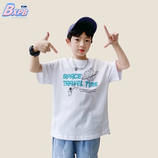 [BXPB] เสื้อยืดแขนสั้น ผ้าฝ้ายแท้ 100% พิมพ์ลาย ทรงหลวม แฟชั่นฤดูร้อน สําหรับเด็กผู้ชาย ผู้หญิง อายุ 4-15 ปี