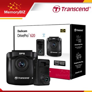 Transcend DrivePro 620 Dual Camera Dashcam WiFi Memory Card ทรานเซนต์ กล้องติดรถยนต์ กล้องหน้ารถ กล้องรถยนต์ วงจรปิด