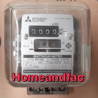 มิเตอร์ไฟ หม้อไฟ มิเตอร์วัดไฟ MITSUBISHI 15(45)A ไฟ 220 V รุ่น MF33E