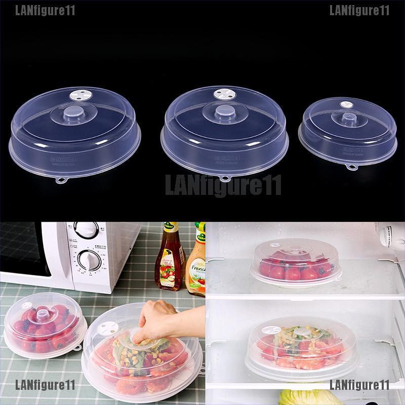 Clear Microwave Plate Cover Food Dish Lid Ventilated Steam Vent Kitchen