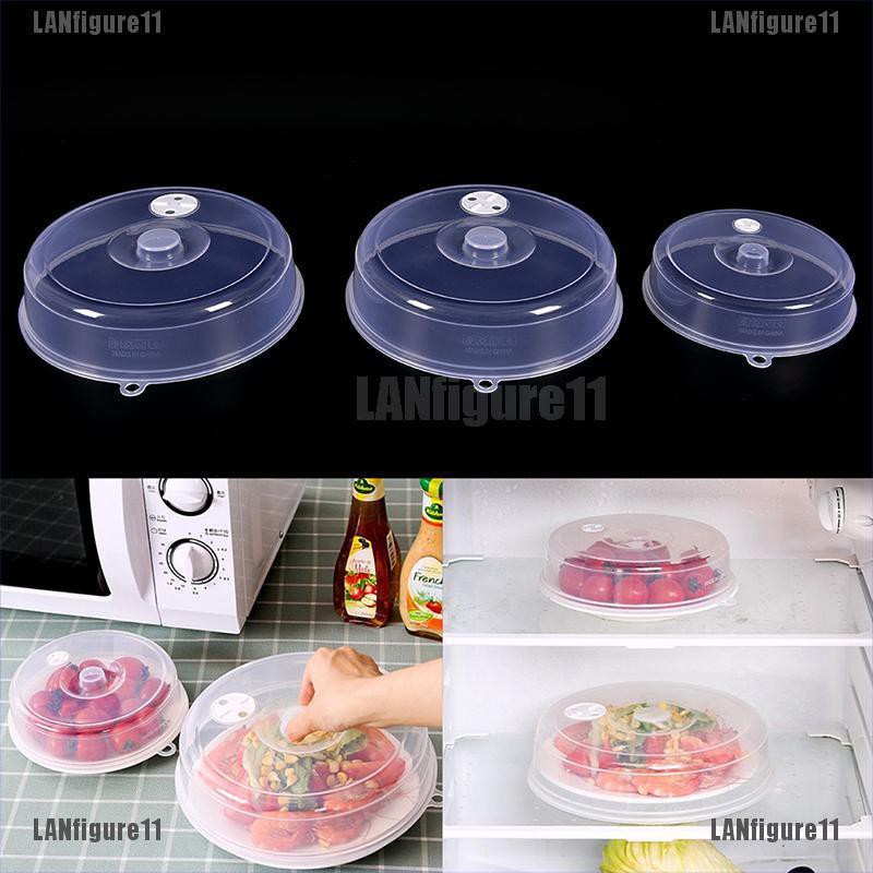 Clear Microwave Plate Cover Food Dish Lid Ventilated Steam Vent Kitchen ...