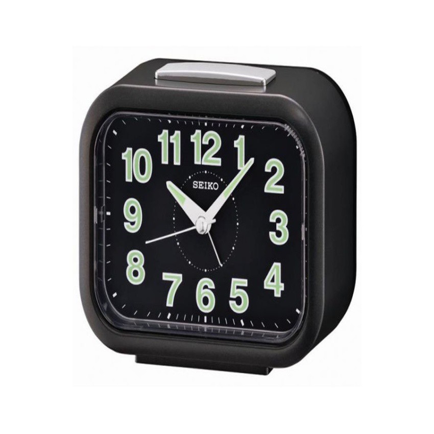 Seiko Alarm Clock Analogue QHK026K - Black