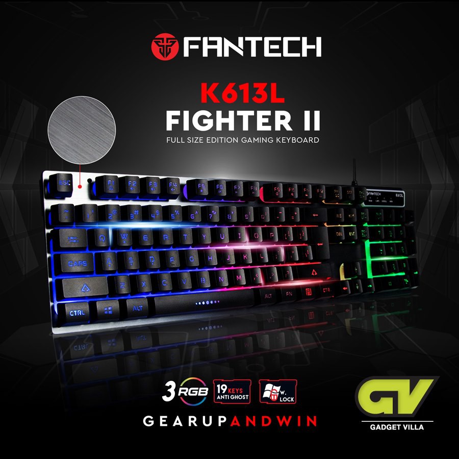 อย่าลืมใช้ โค้ดส่วนลด FANTECH รุ่น K613L Gaming Keyboard คีย์บอร์ดเกมมิ่ง แป้นพิมพ์ภาษาไทย มีไฟ RGB 