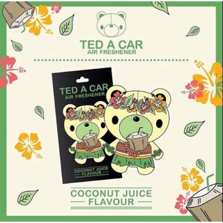 TED A CAR กลิ่นมะพร้าว : แผ่นน้ำหอมปรับอากาศ 🐻สุดฮิต