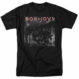 [100% Cotton] เสื้อยืดลําลอง พิมพ์ลายอัลบั้ม Bon Jovi Slippery สีดํา เข้ากับทุกการแต่งกาย สําหรับผู้ชาย 211330