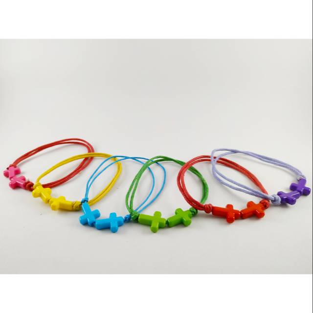 สร้อยข้อมือเชือกหลากสี (777)