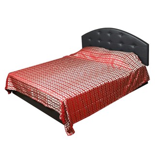 ผ้าคลุมเตียง KING SIZE VIEW สีแดง BED COVER VIEW K RED