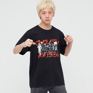 Uniqlo Mens/Womens MANGA Crew Neck Short Sleeve UT (Spell Back to Battle Animation T-shirt) 440681เสื้อยืด