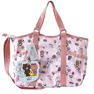 กระเป๋าสะพาย กระเป๋าถือ Line Friends LeSportsac Waterproof Shoulder Shopping Travel Bag Handbag