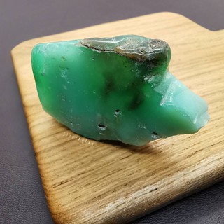 หินคริสโซเพรสก้อนธรรมชาติขัดเงา2หน้า Chrysoprase