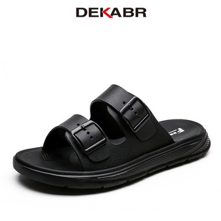 Dekabr รองเท้าแตะลําลอง หนัง Pu ใส่สบาย ทนทาน แฟชั่นฤดูร้อน สําหรับผู้ชาย 39-45