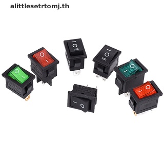 Alittlesetrtomj สวิตช์โยก 2 ตําแหน่ง 3/4 Pins พร้อมสวิตช์ไฟ 5 ชิ้น