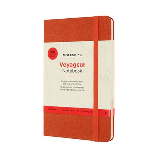 Moleskine สมุดบันทึกรุ่น VOYAGEUR ส้ม F6 Moleskine Notebook Model VOYAGEUR Orange F6