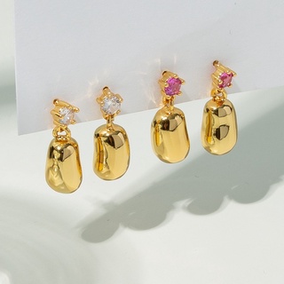 Lapaire | Golden bean drop Gem earring ต่างหู