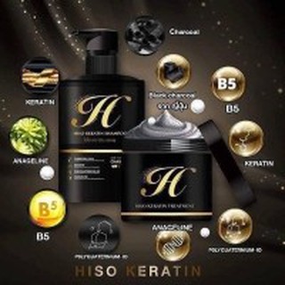 🔥พร้อมส่ง🔥Hiso keratin ไฮโซ เคราติน (ทรีตเม้นท์ &amp;แชมพู &amp;เซรั่ม)(Shampoo, Treatment, Serum) ถ่านไม้ไผ่ญี่ปุ่น