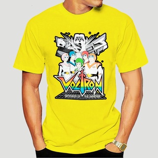 เสื้อยืดสีขาวเสื้อยืดแขนสั้น พิมพ์ลายโปสเตอร์ Voltron สไตล์โมเดิร์น แฟชั่นสําหรับผู้ชาย 6679XS-4XL