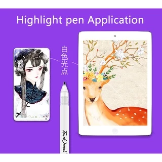 ปากกามาร์กเกอร์ กันน้ํา สีขาว ขนาด 0.8 มม. อุปกรณ์เครื่องเขียน สําหรับนักเรียน