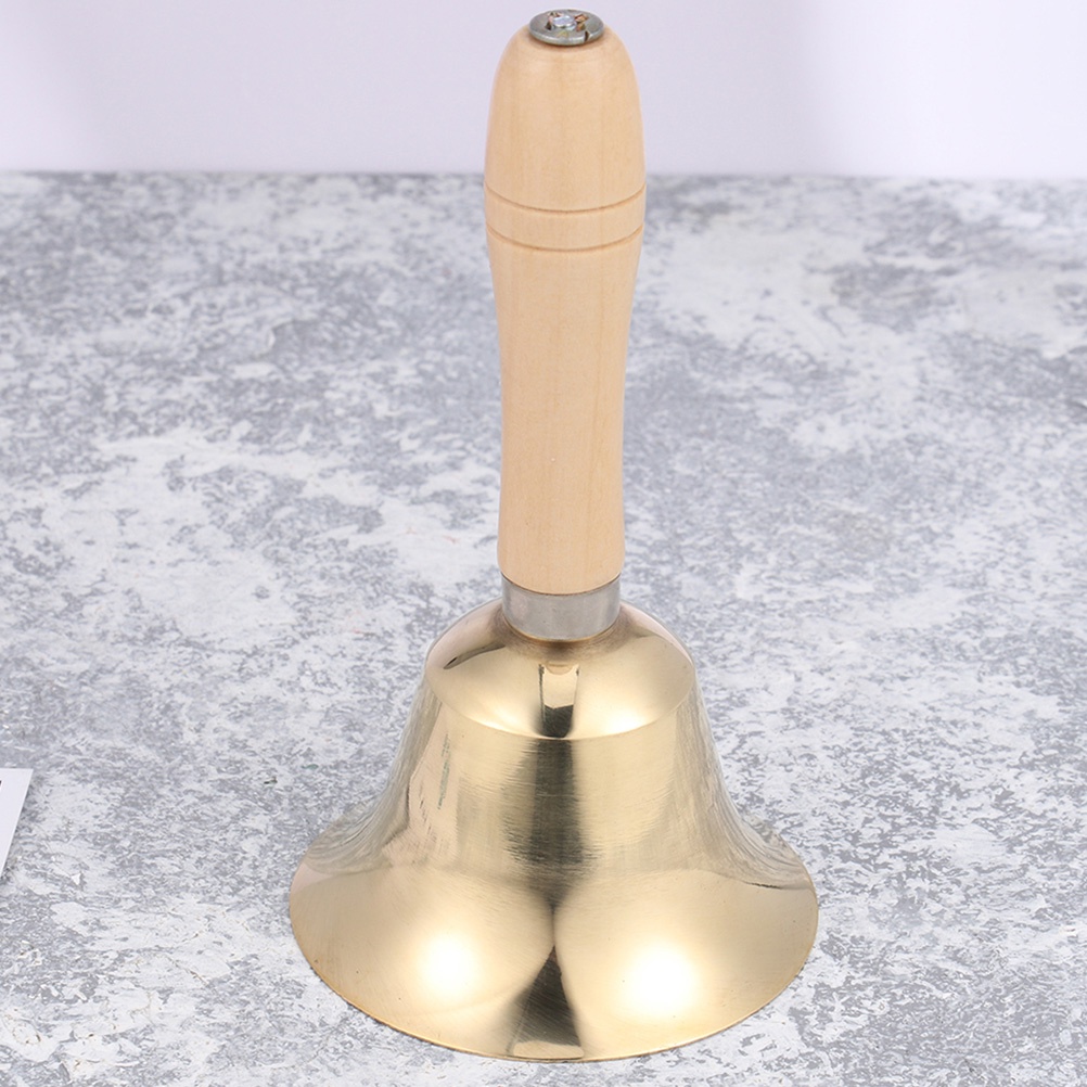 Bell Hand Sleigh Bells Jingle Stick Christmas Musical Tea Handle Wood ...