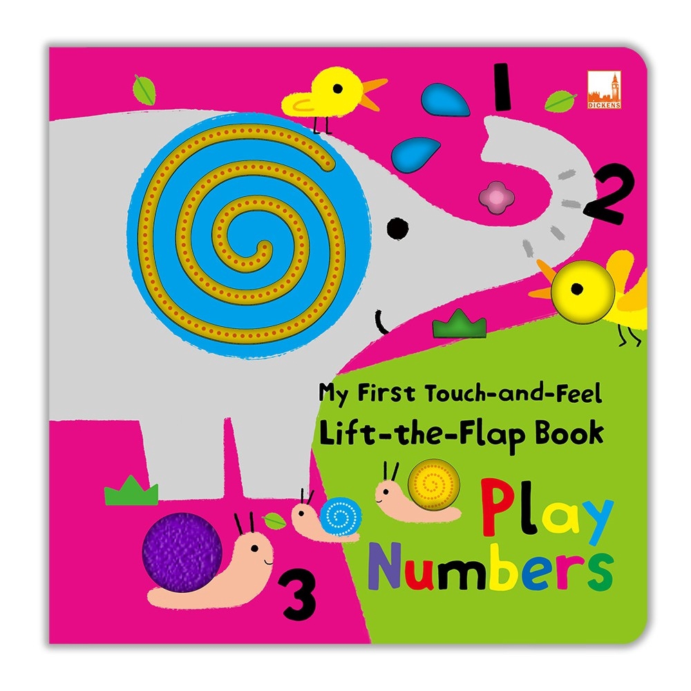 หนังสือฝึกสัมผัสและการเรียนรู้ My First Touch-and-Feel, Lift-the-Flap - Play Numbers หนังสือเด็ก ของเล่นเด็กทารก