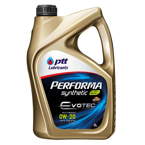 PTT PERFORMA รถอีโคสังเคราะห์เต็ม 0w-20 (API SP-SQ / ILSC GF-6A-7A) 3L