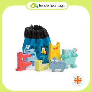 Tender Leaf Toys ของเล่นไม้ ของเล่นเสริมพัฒนาการ ตัวต่อสัตว์ประหลาด Monster Stacker