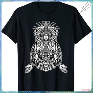 New Quetzalcoatl God Feathered Serpent Aztec Mesoamerican Deity T-Shirt เสื้อยืด ดพิมพ์ลาย ดผ้าเด้ง คอกลม cotton ความนิย