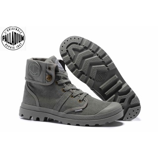 100%Original PALLADIUM Grey Martin Boots mens and womens canvas shoes 35-45