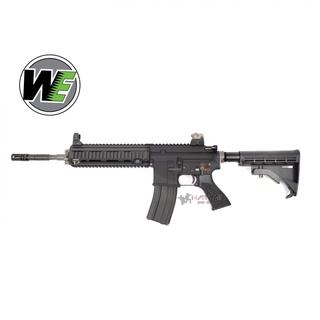 WE HK416D GBB RIFLE BLACK สีดำ แก๊ส แถมอุปกรณ์พร้อมเล่นครบชุด ,ของเล่นบีบีกัน