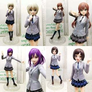 (แท้/มือ2/อะไหล่) SEGA BanG Dream! Girls Band Party! Aoba Moca,Lisa Imai,Kaoru Seta,Hazawa Tsugumi" PM Figure School☆Day