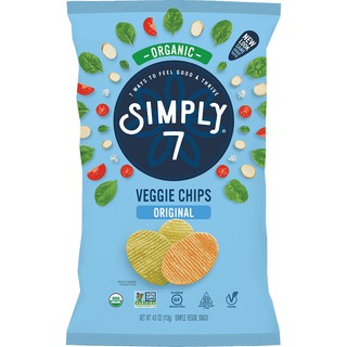 ถูกที่สุด✅  Simply 7 Veggie Chips Original113gแผ่นผักรวมอบกรอบรสดั้งเดิม คุณภาพระดับพรีเมี่ยม