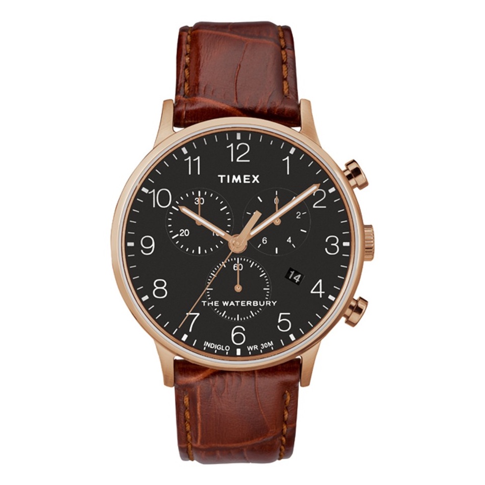 Timex TW2R71600 Waterbury Classic นาฬิกาข้อมือผู้ชาย สีน้ำตาล