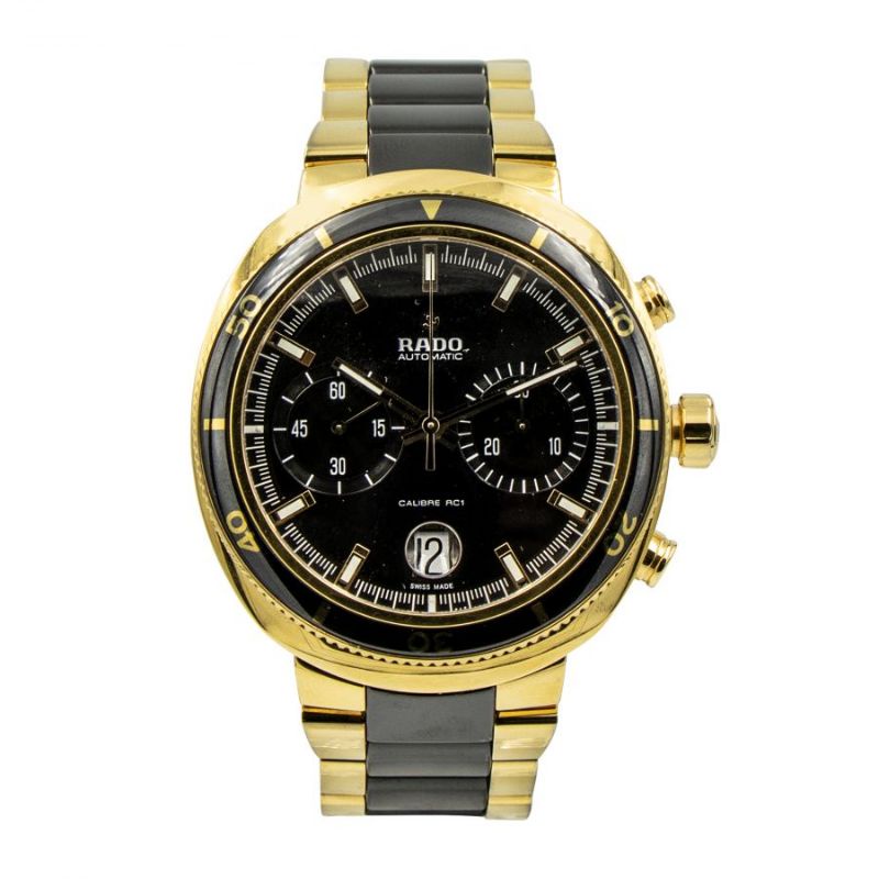 Rado D Star Chronograph Black Dial 42mm Yellow Gold & Ceramic แท้100% รุ่นนี้นำเข้ามา ไม่ซ้ำใคร