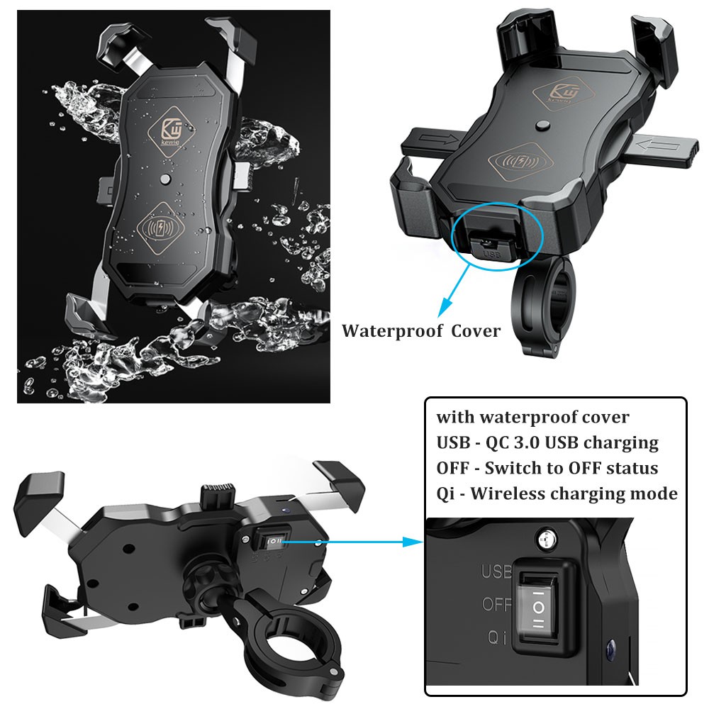 Fresh Look at Accnic Waterproof 12V Motorcycle Wireless Charger Phone Mount With Qc3