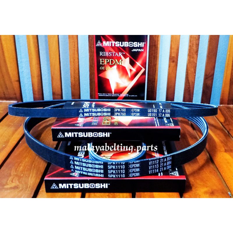 TOYOTA CALDINA 2.0 ( ST150 ) HONDA CIVIC ( SR4 ) FAN BELT ( 3PK760 + 5PK1110 ) MITSUBOSHI