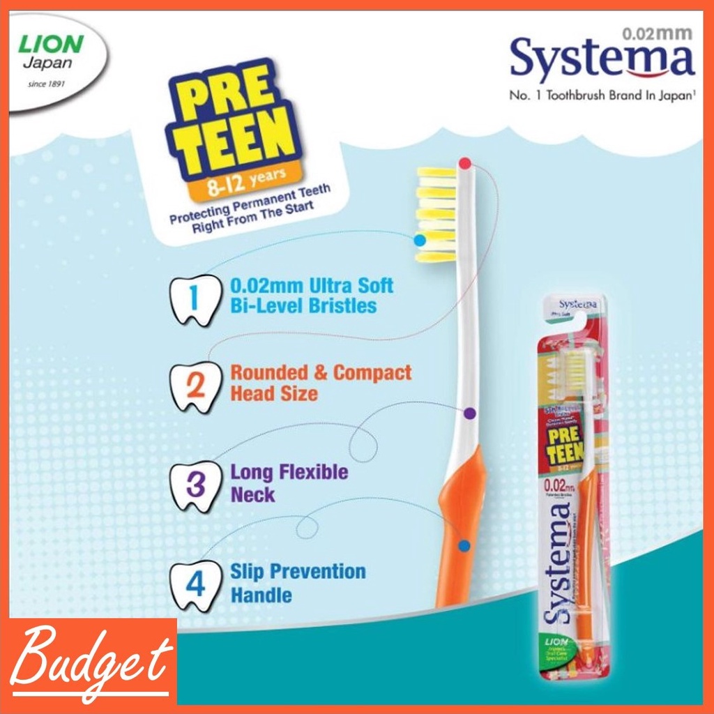 Systema Pre Teen แปรงสีฟัน สําหรับเด็ก 8-12 ปี